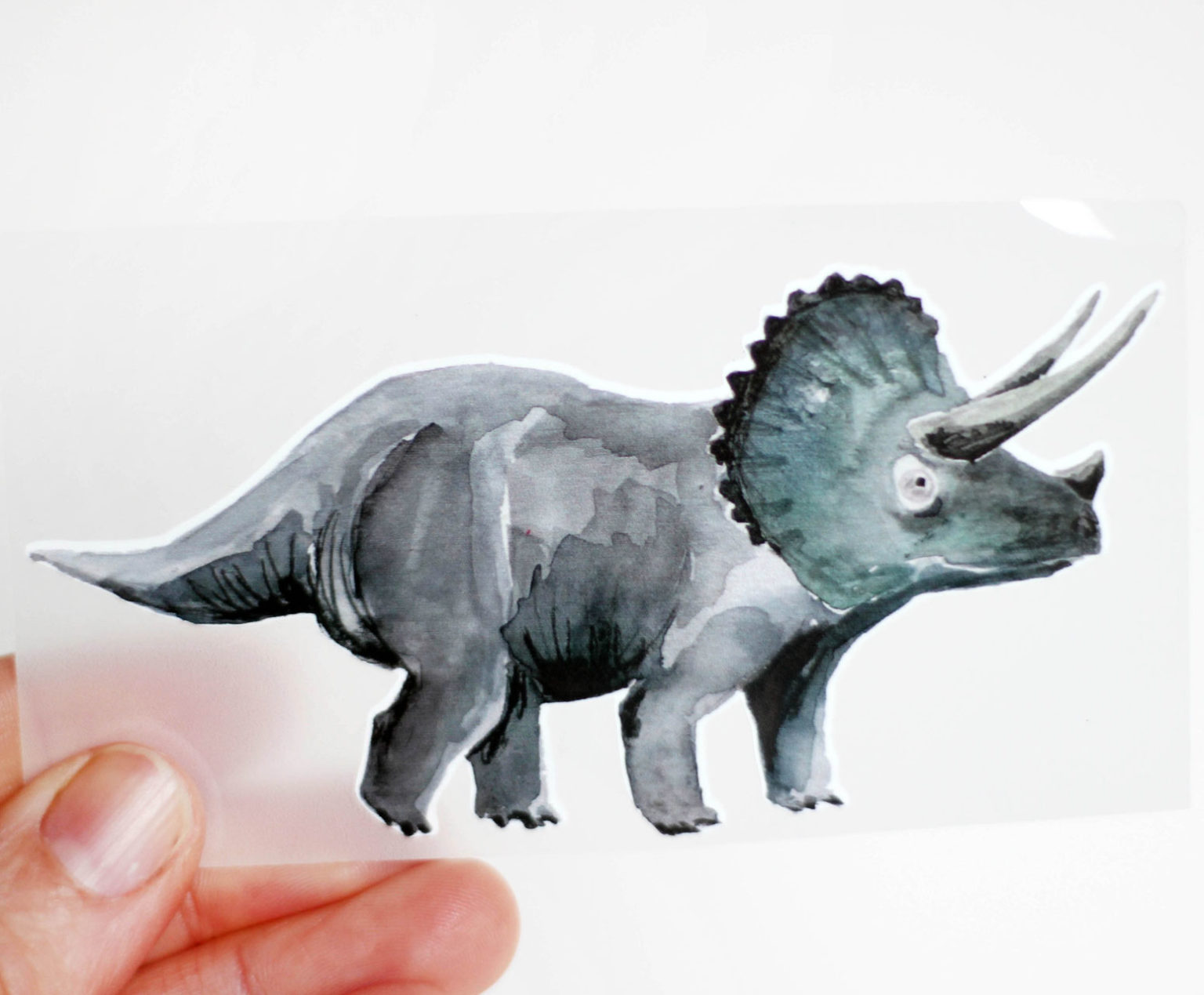 Aufnäher Dinosaurier Triceratops Bestickt – Bügelbild Für Kleidung, Taschen & Rucksäcke, Ca. 9,5 X 4,7 Cm