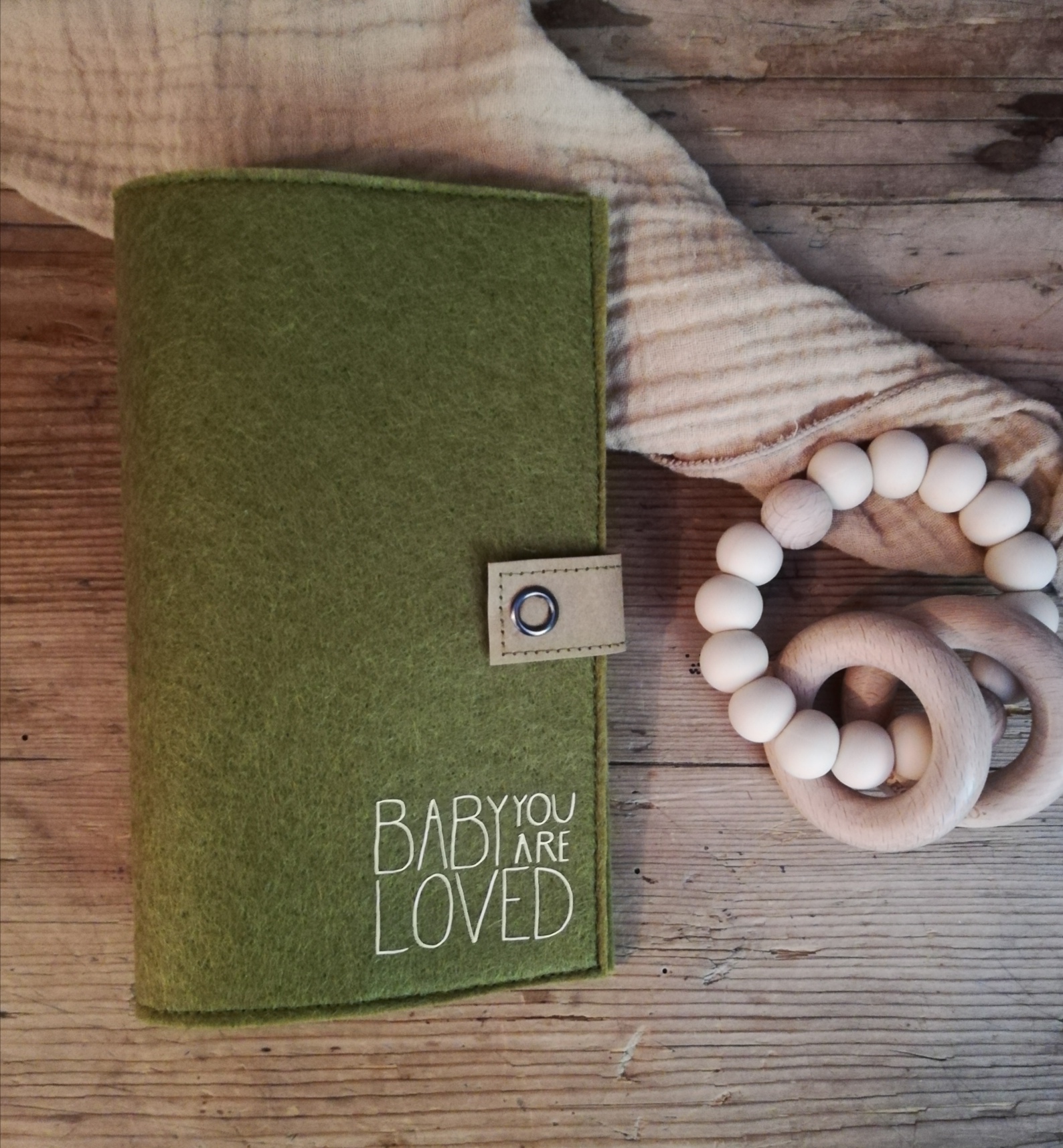 Mutter-Kind-Passhülle "Baby you are loved"