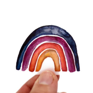 Bügelbild "Regenbogen bunt"