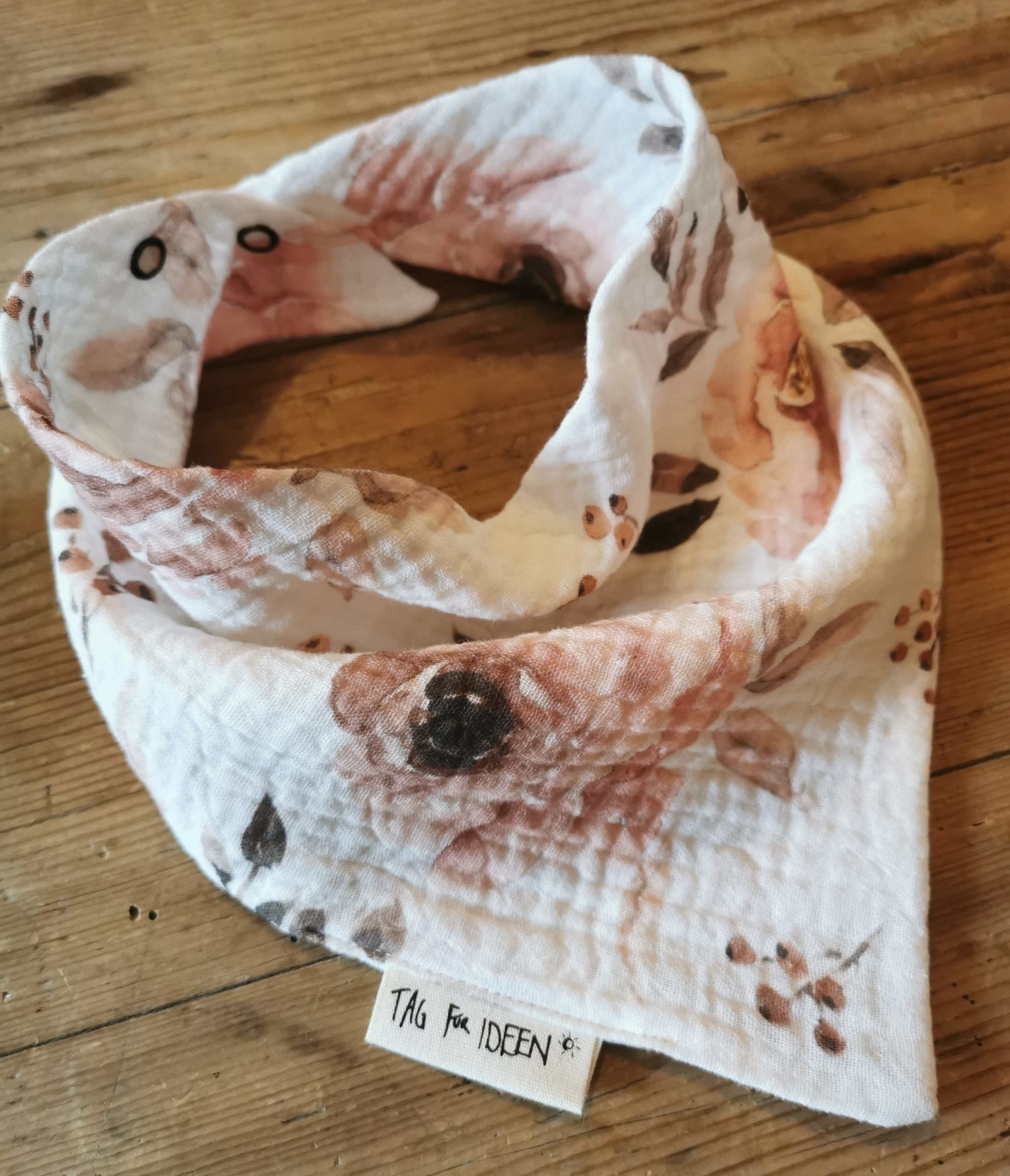 Dreiecktuch Musselin "S" Rosen – Bild 3