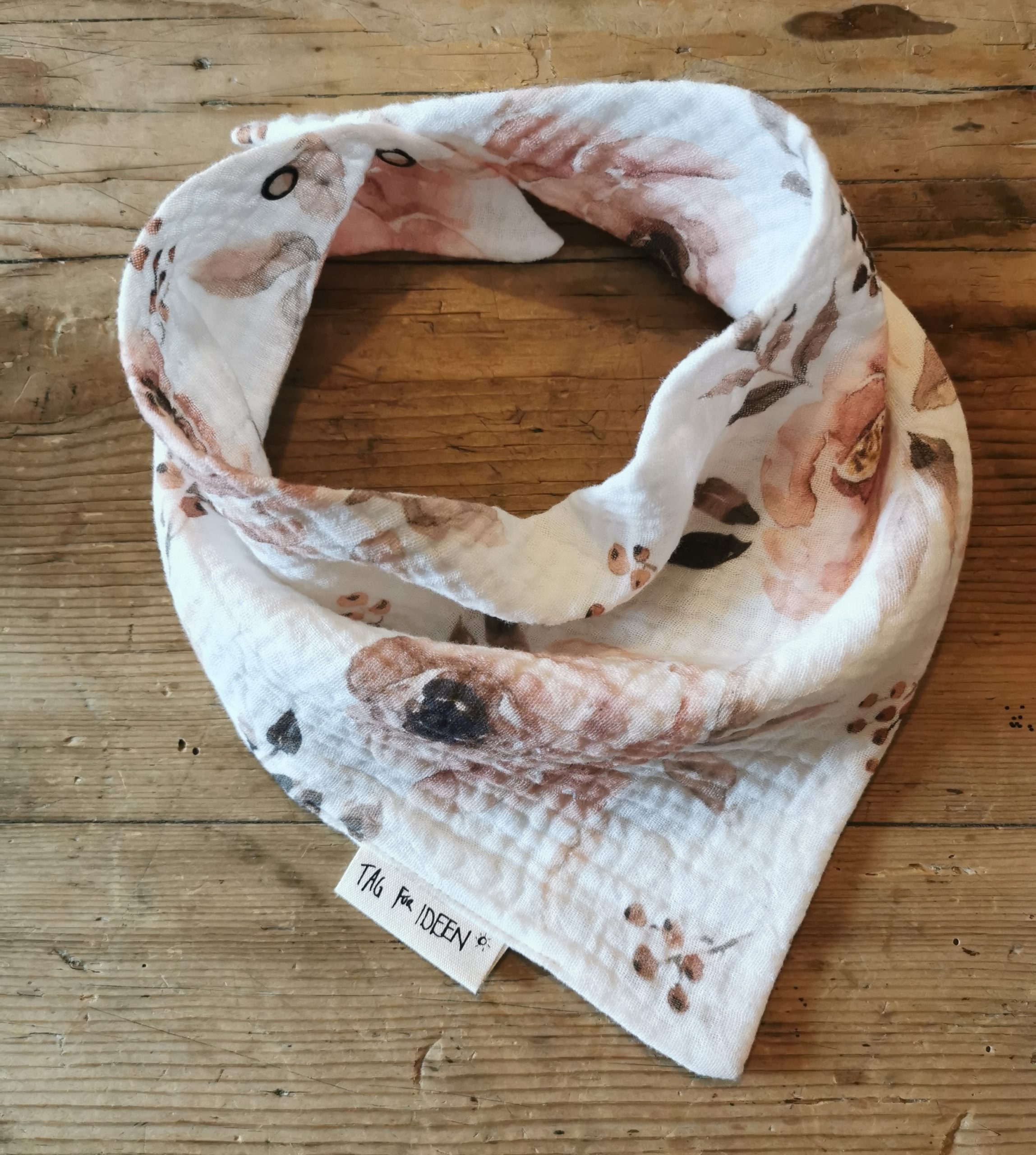 Dreiecktuch Musselin "S" Rosen