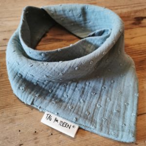 Dreiecktuch Musselin "S" mint/Punkte