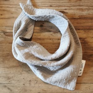 Dreiecktuch Musselin "S" beige Punkte