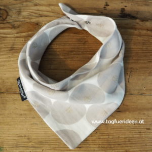 Dreiecktuch Musselin "S" hellgrau/Blumen