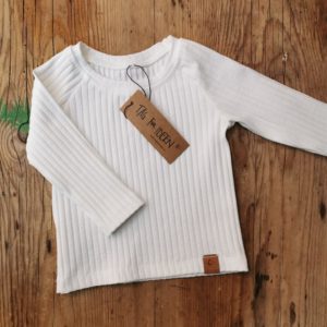 Breitrib-Shirt weiß