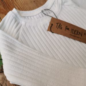 Breitrib-Shirt weiß - Größe 68