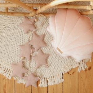 Sternengirlande Leinen 'rosa'