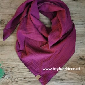 Dreiecktuch "L" Musselin beere