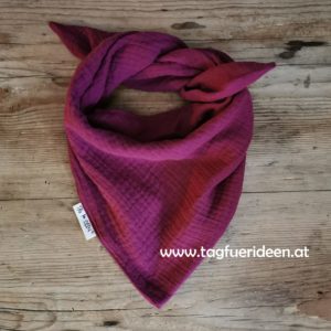 Dreiecktuch "M" Musselin beere