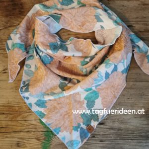 Dreiecktuch Musselin "L" Pfingstrosen