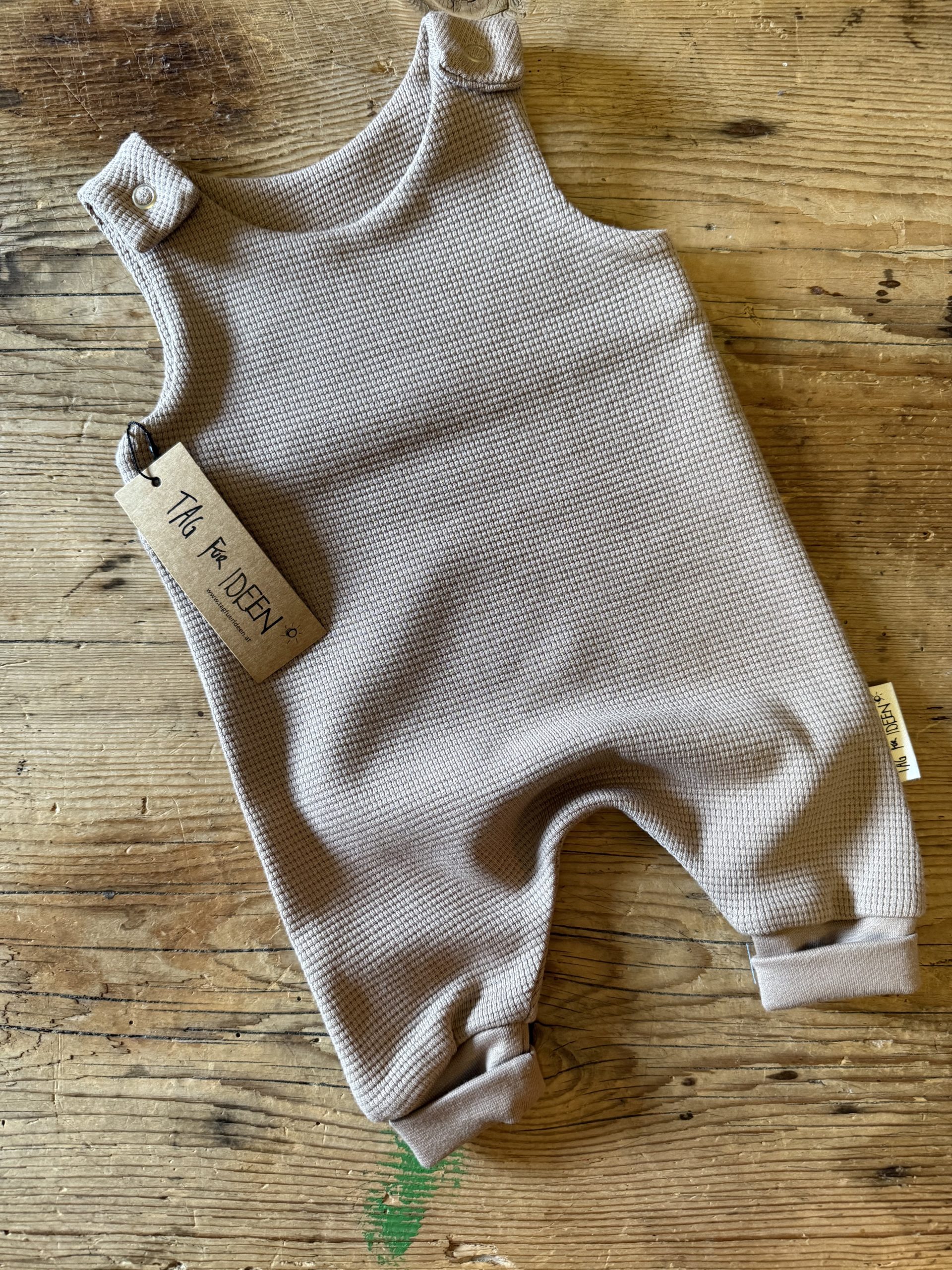 Waffelsweat-Strampler taupe – Bild 2