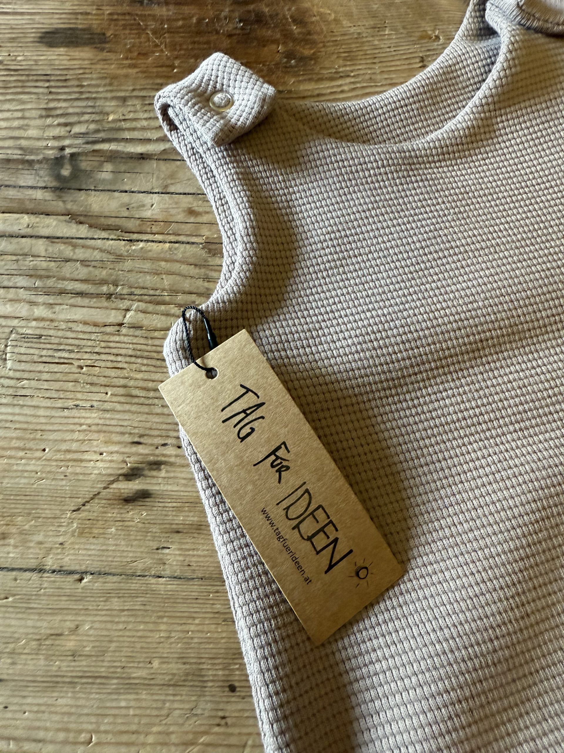 Waffelsweat-Strampler taupe – Bild 3