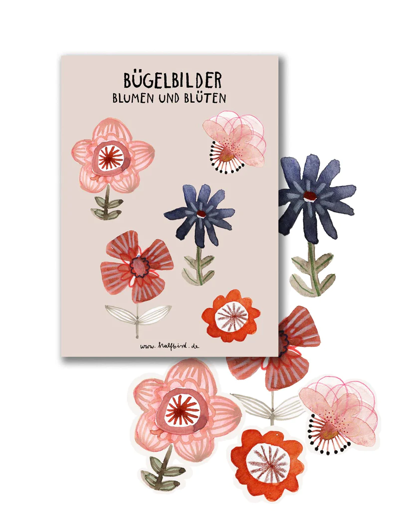 Bügelbilder "Blumen & Blüten" 5er Set