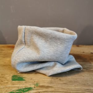 RIB-Schlauchschal hellgrau meliert