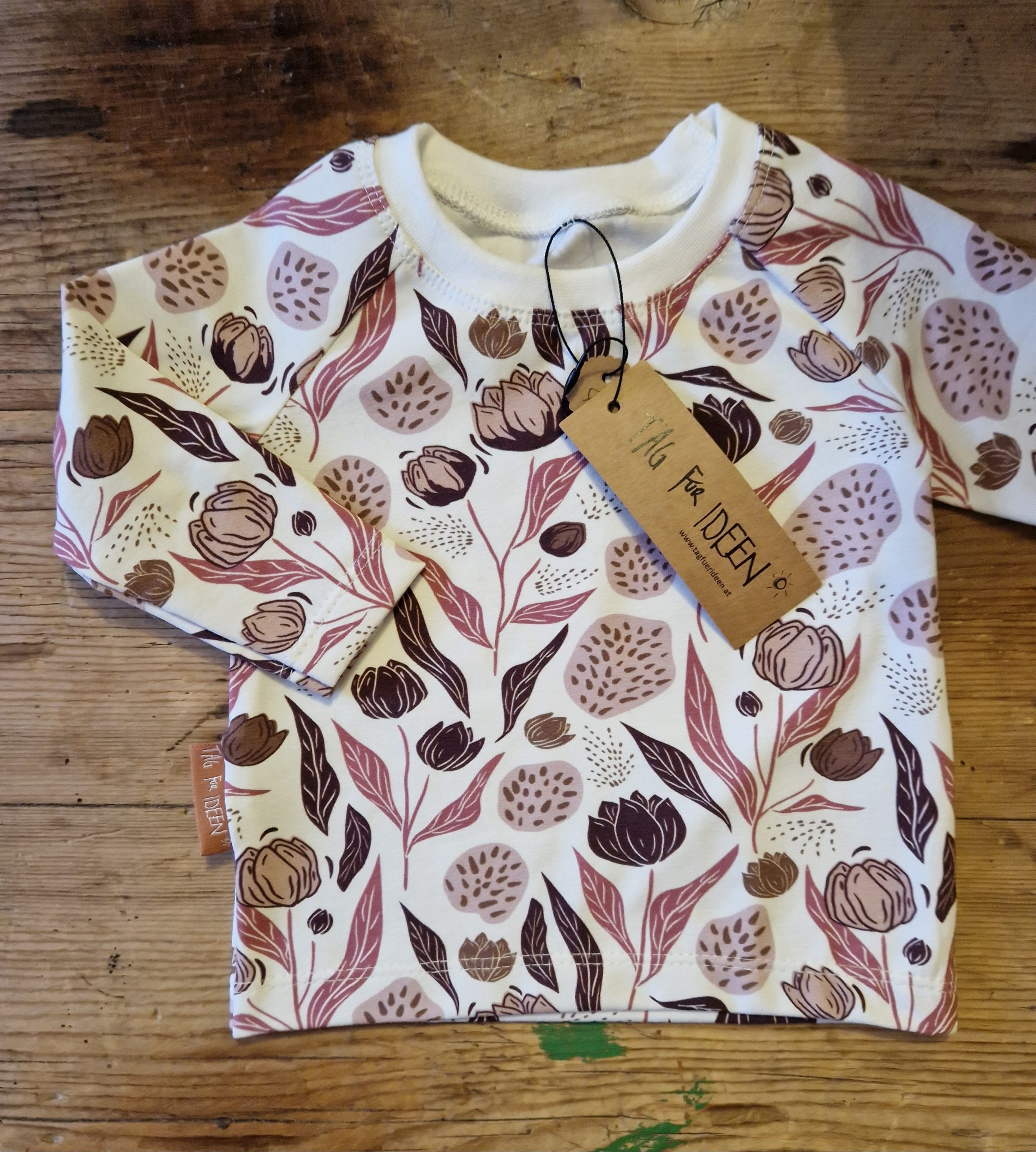 Langarmshirt "Blumen lila/beere"