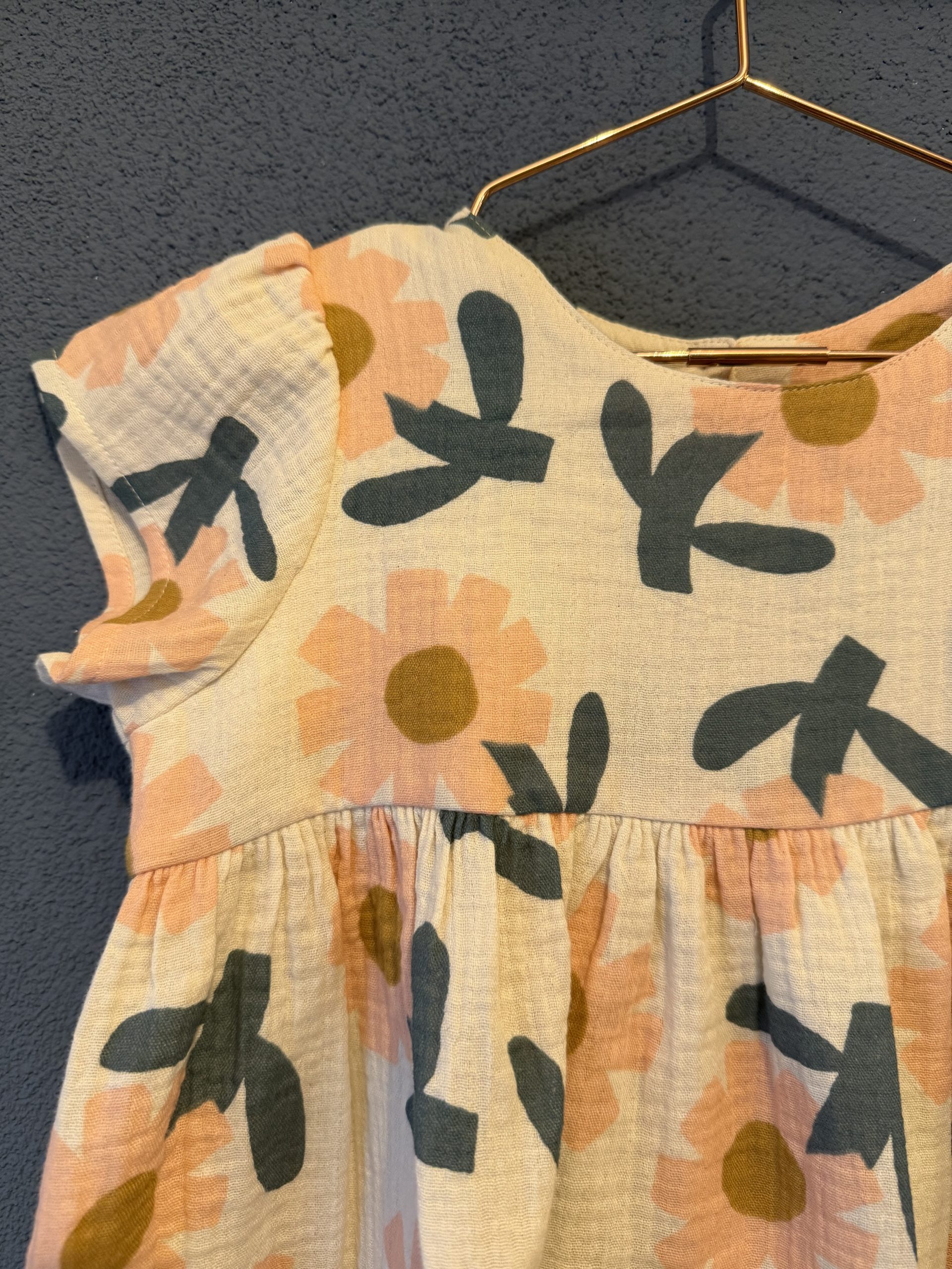 Musselin-Kleid Blumen – Bild 3