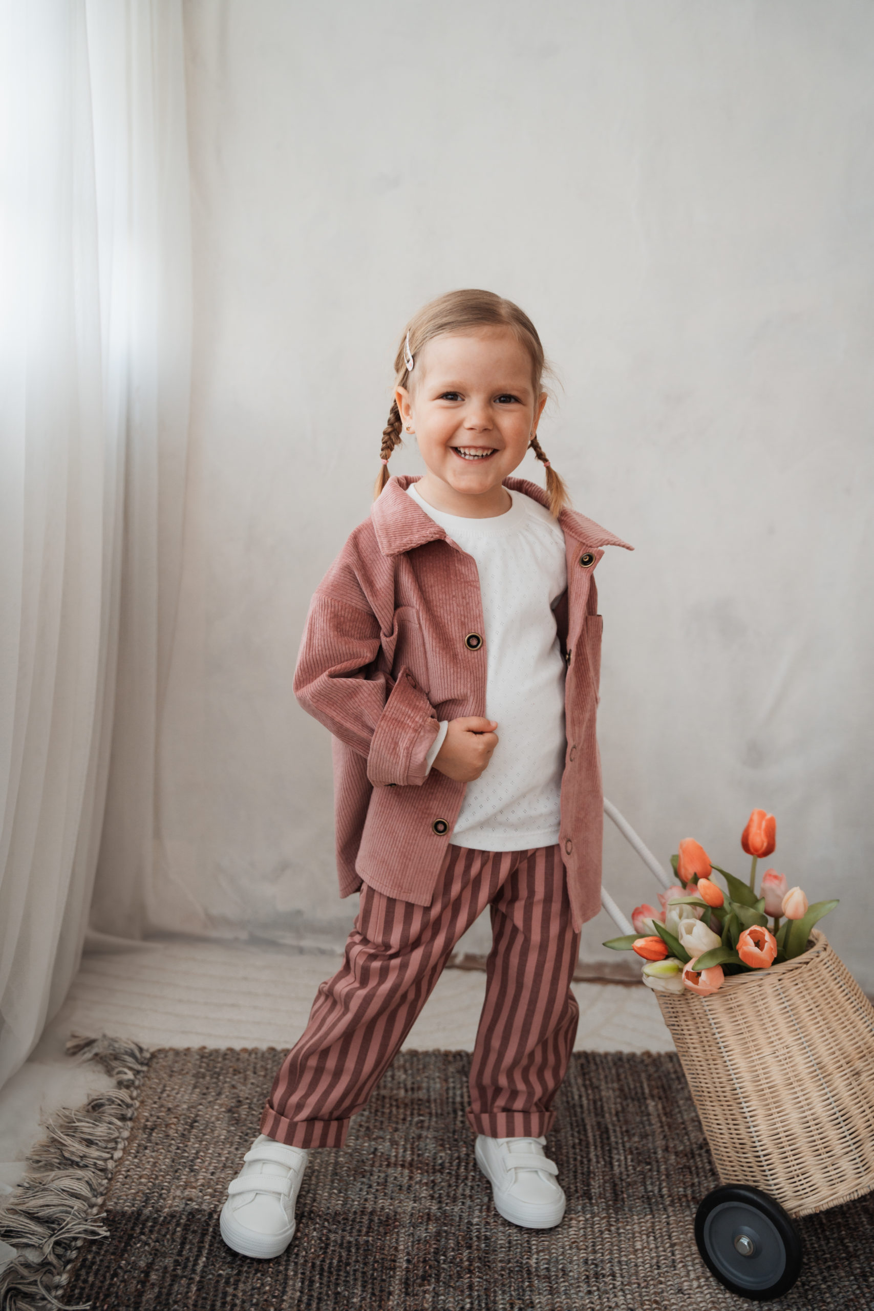 Hemdjacke aus Cord altrosa – Bild 3