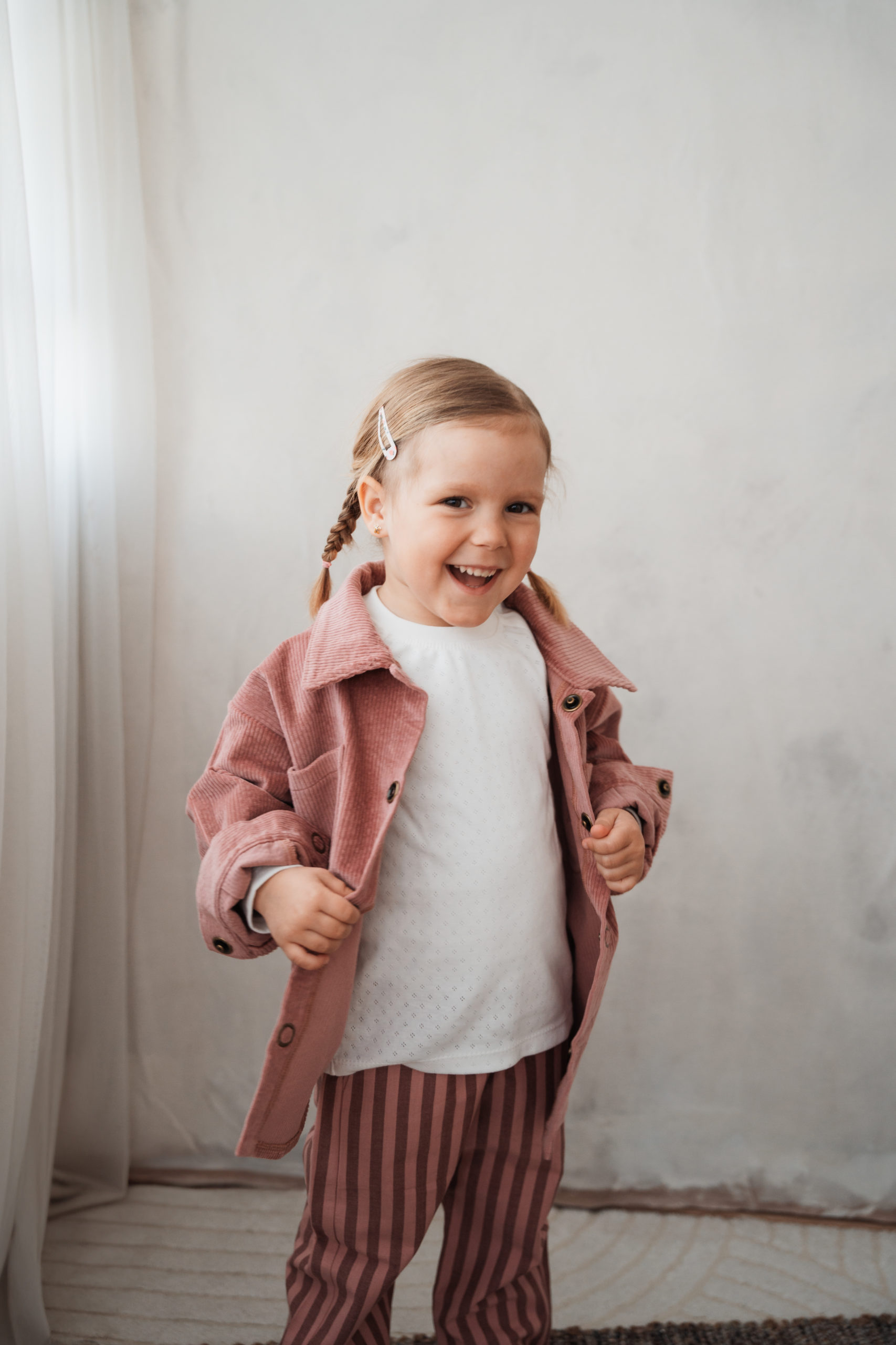 Hemdjacke aus Cord altrosa – Bild 4