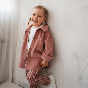 Hemdjacke aus Cord altrosa