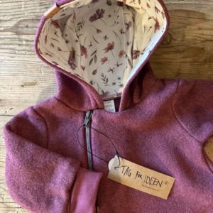 Baumwollfleece-Overall beere