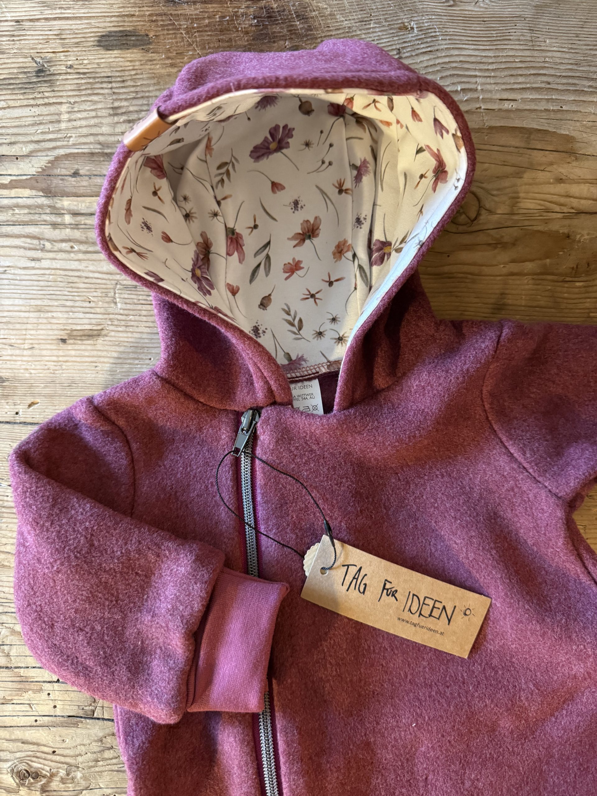 Baumwollfleece-Overall beere