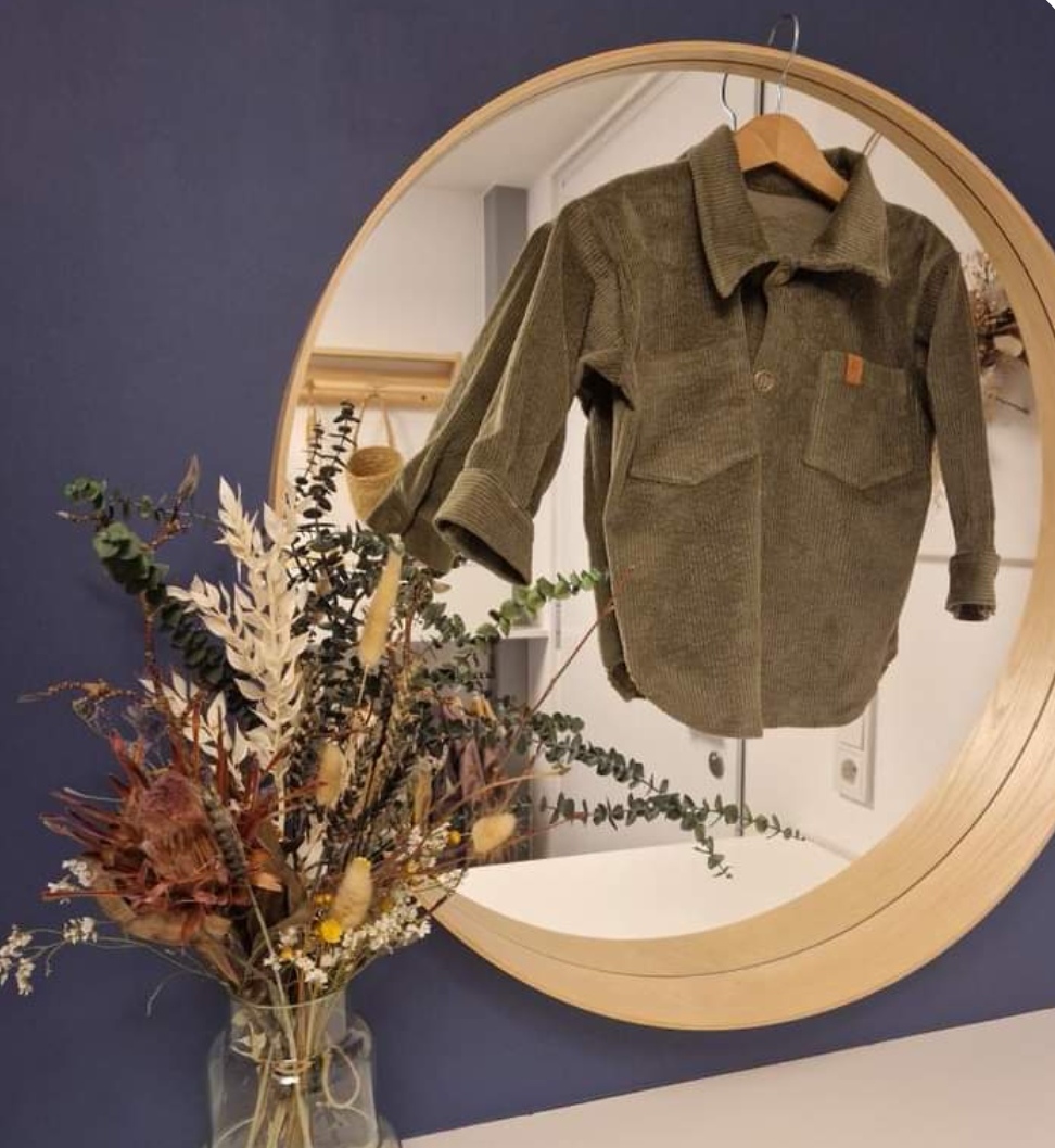 Hemdjacke aus Cord army green – Bild 2