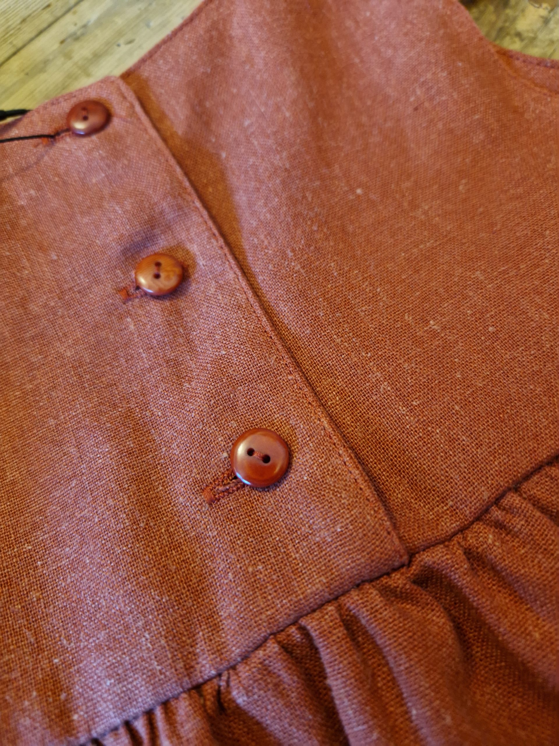 Leinen-Kleid rost – Bild 3