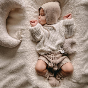 Merino Babymütze sand