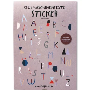 Spülmaschinenfeste Sticker "Buchstaben"