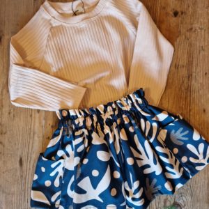 Rock mit Taschen Birdie blau