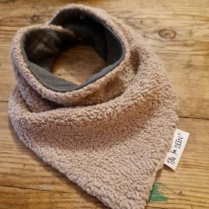 Dreiecktuch Plüsch/oliv