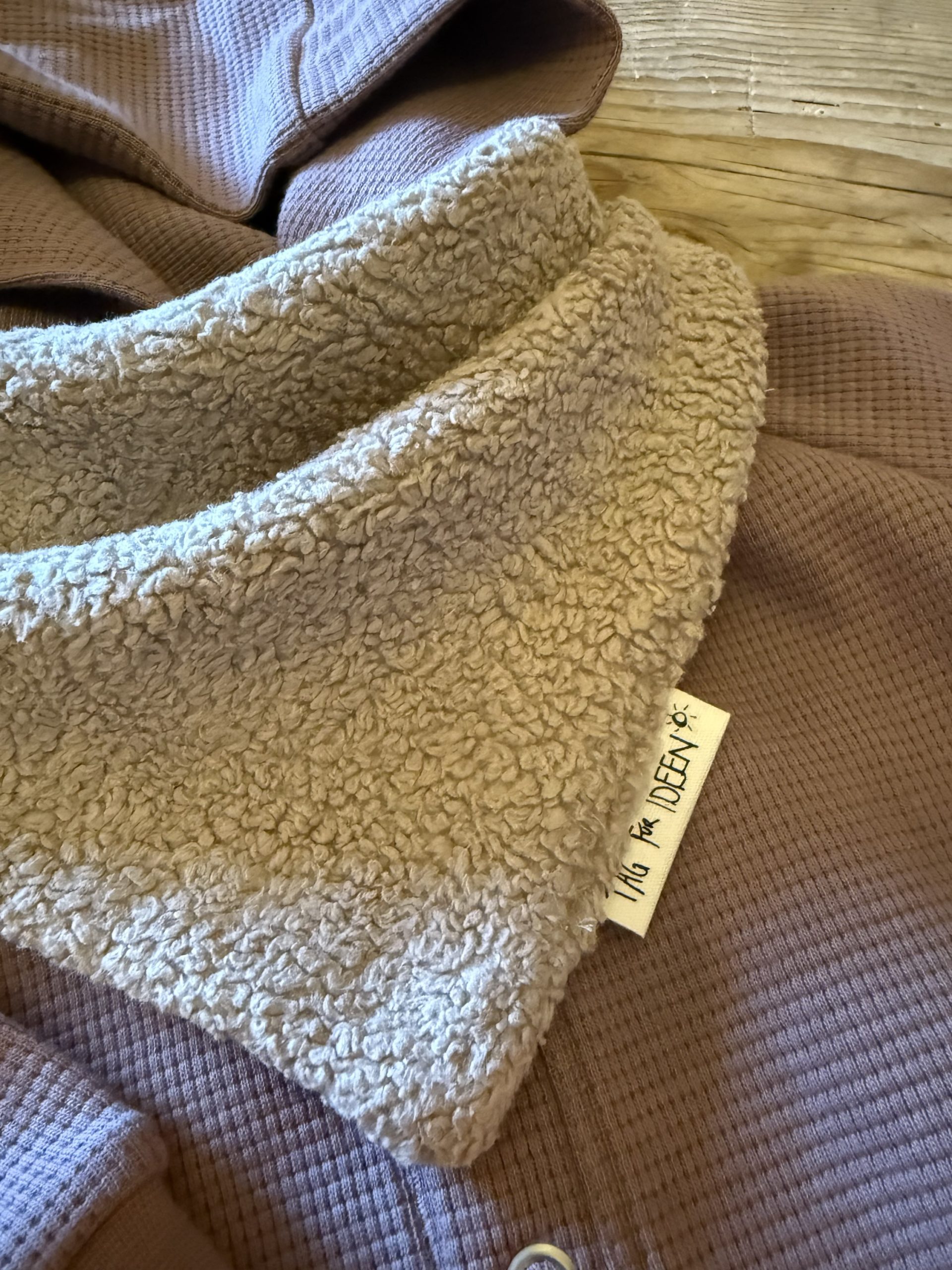 Dreiecktuch Plüsch/taupe