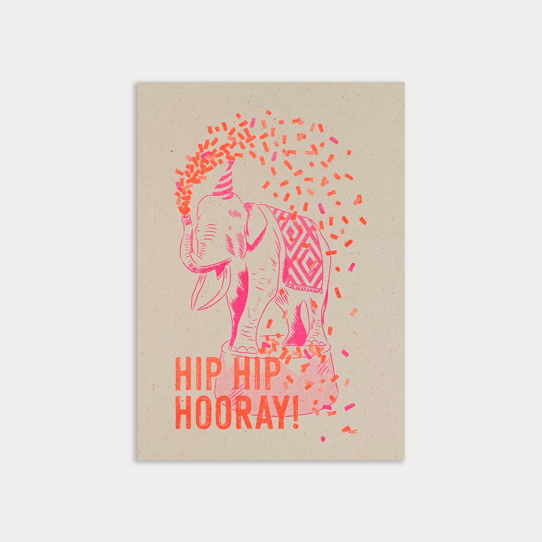 Postkarte "Hip Hip Hooray!"