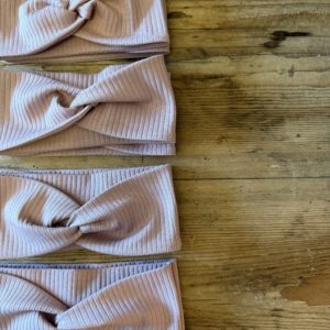 Rib Knotenstirnband rosa