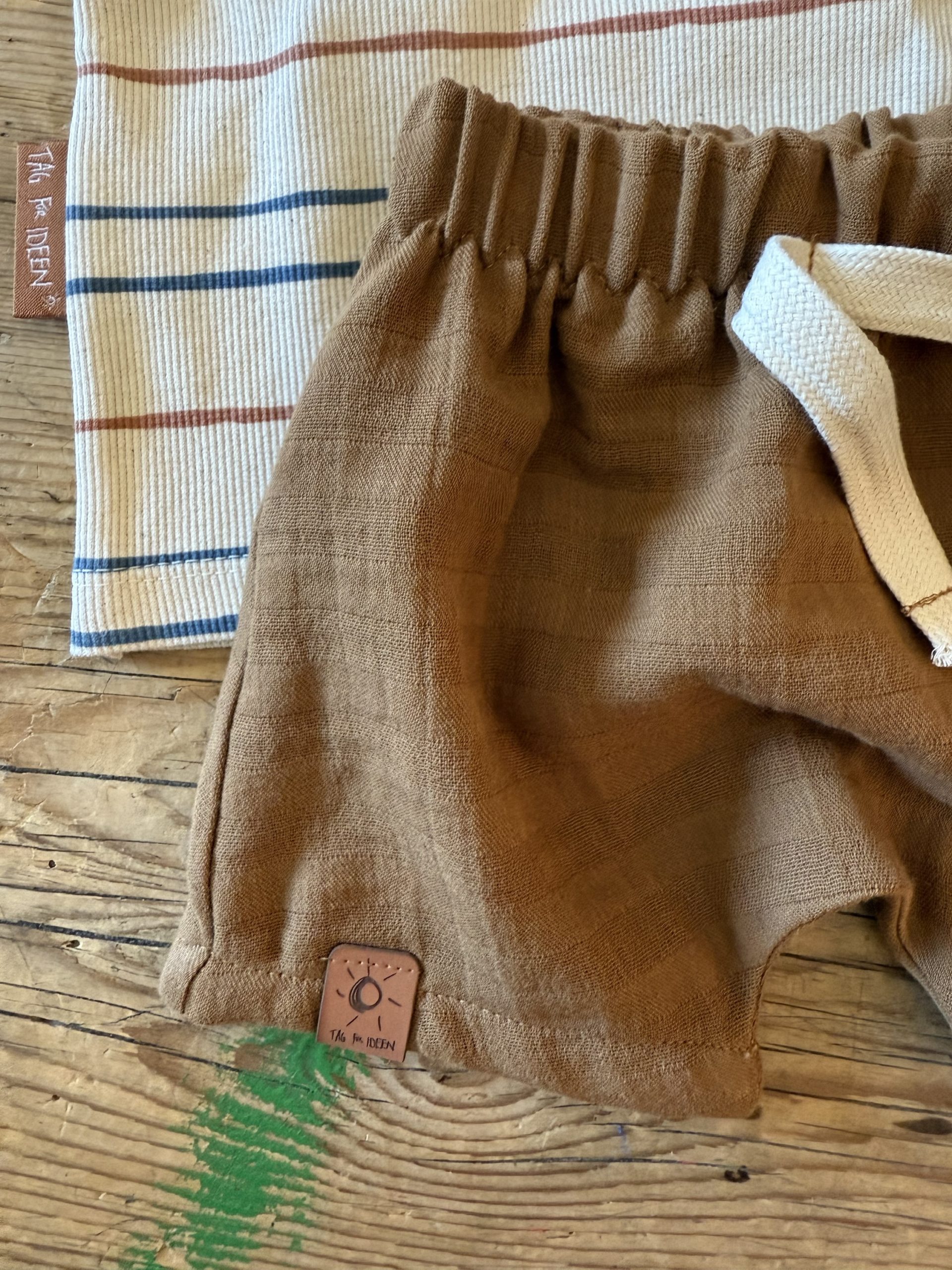 Musselin Shorts caramel – Bild 4