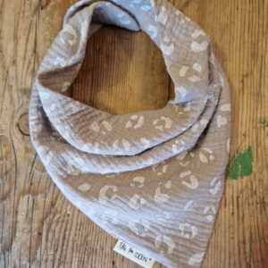 Dreiecktuch Musselin "S" Leo/beige