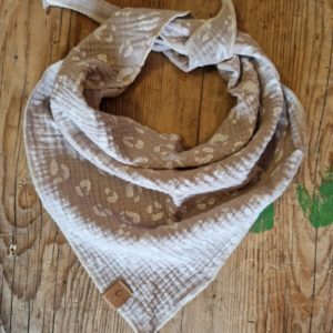 Dreiecktuch "M" Musselin Leo/beige