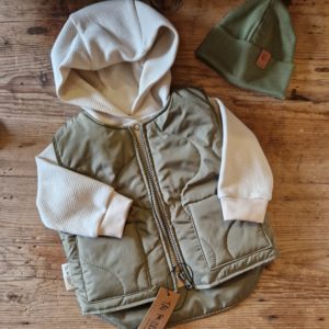 Steppweste oliv - Größe 86