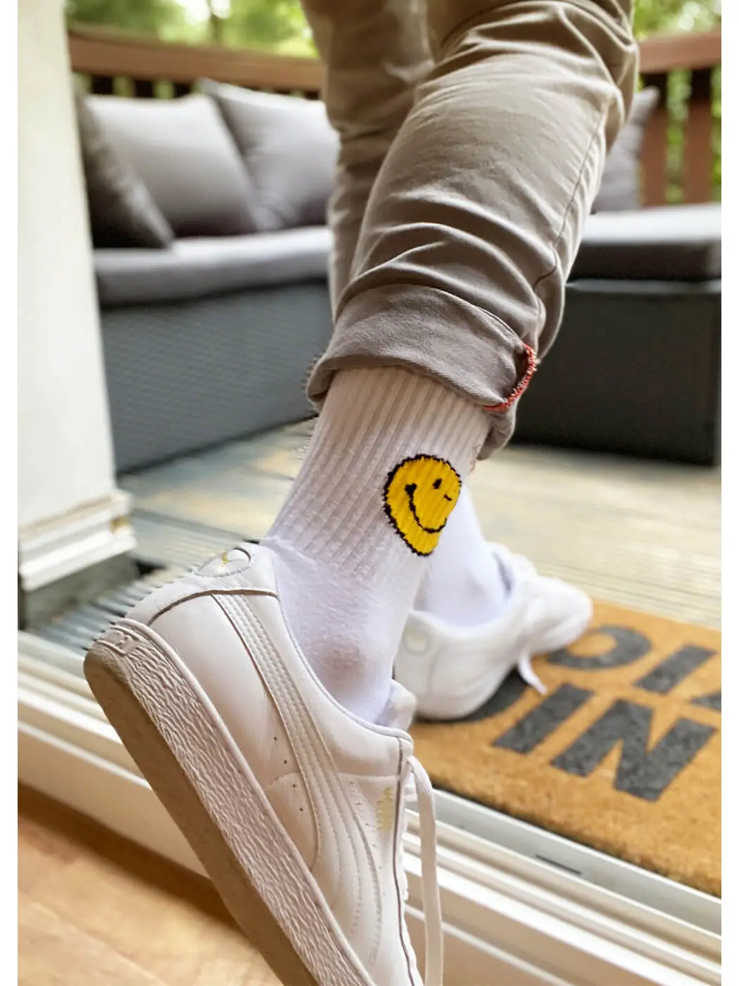 Socken "Smiley" gelb