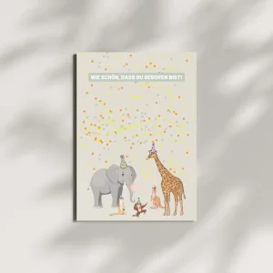 Postkarte "Wie schön, dass du geboren bist"