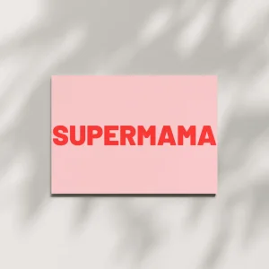 Postkarte "Supermama"