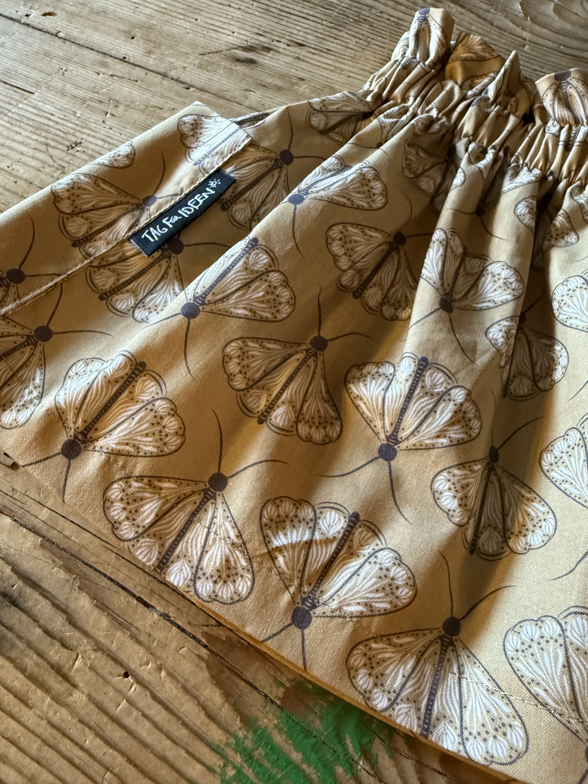 Rock mit Taschen Motten senfgelb – Bild 3