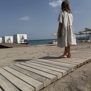 Musselin-Kleid Streifen