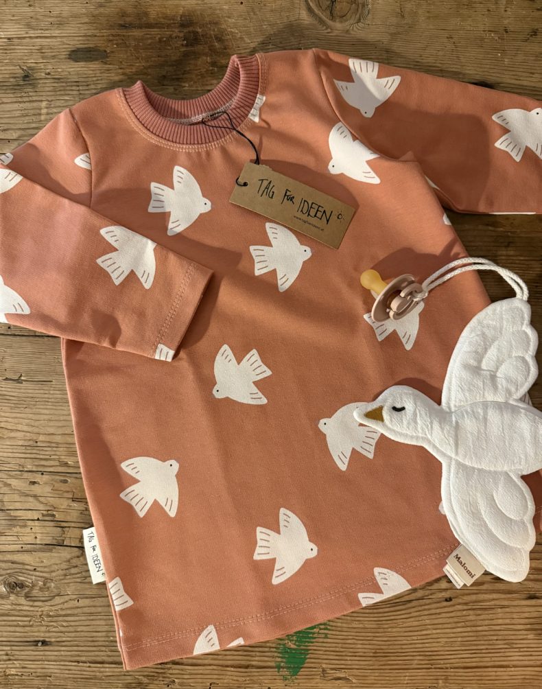 Sweatkleid langarm "Birdie" coral – Bild 3