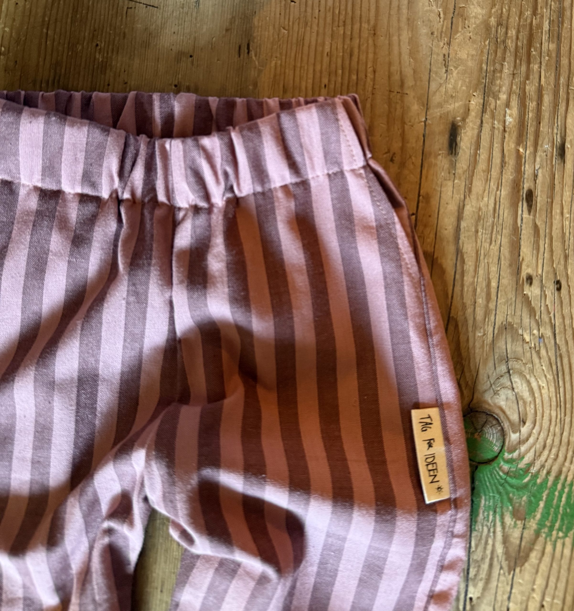 Hose Streifen beere/rosa