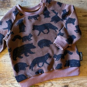 Sweater "Tiere dunkelbraun/schwarz"