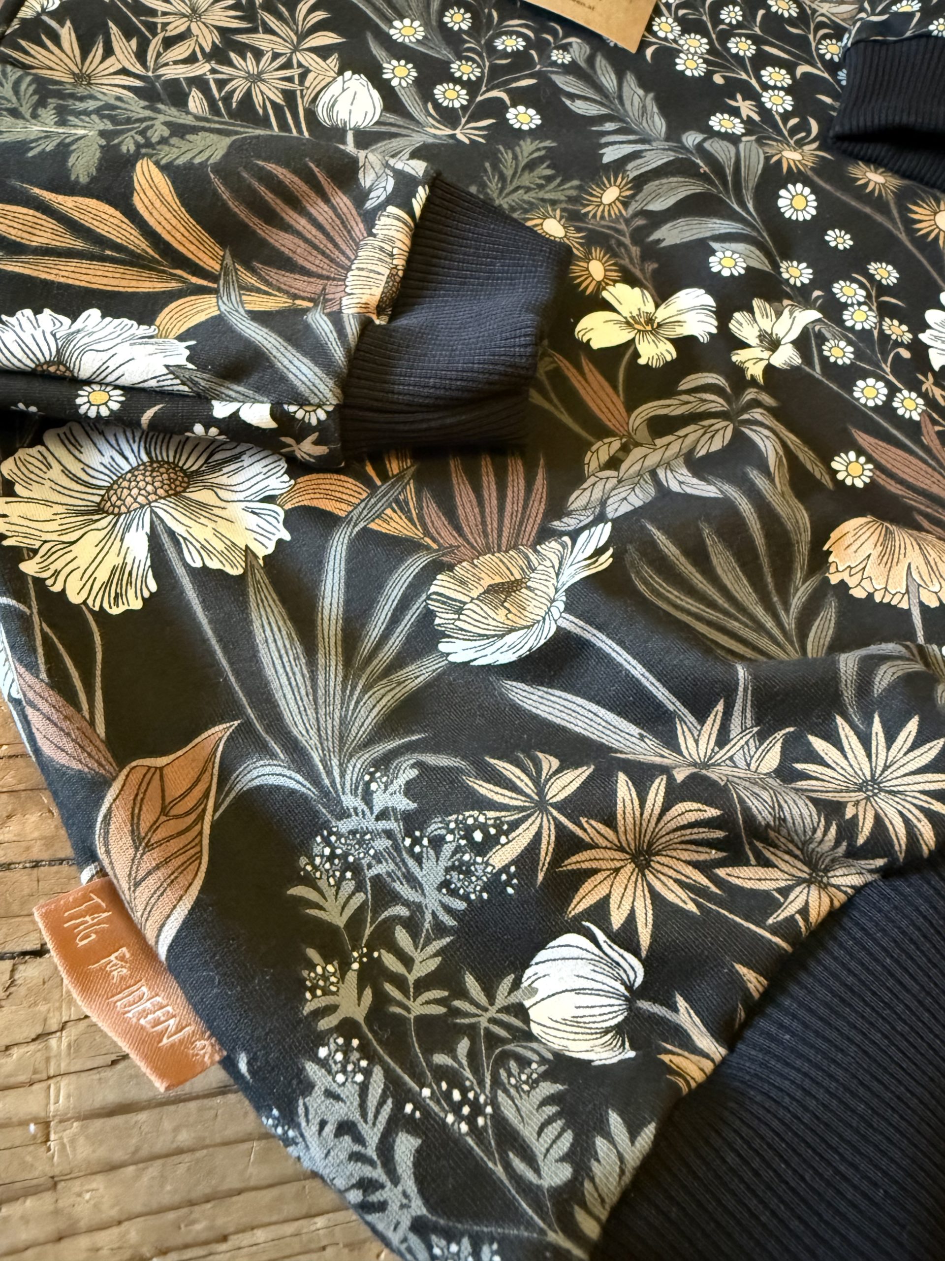 Sweater "Blumen" creme/anthrazit – Bild 3