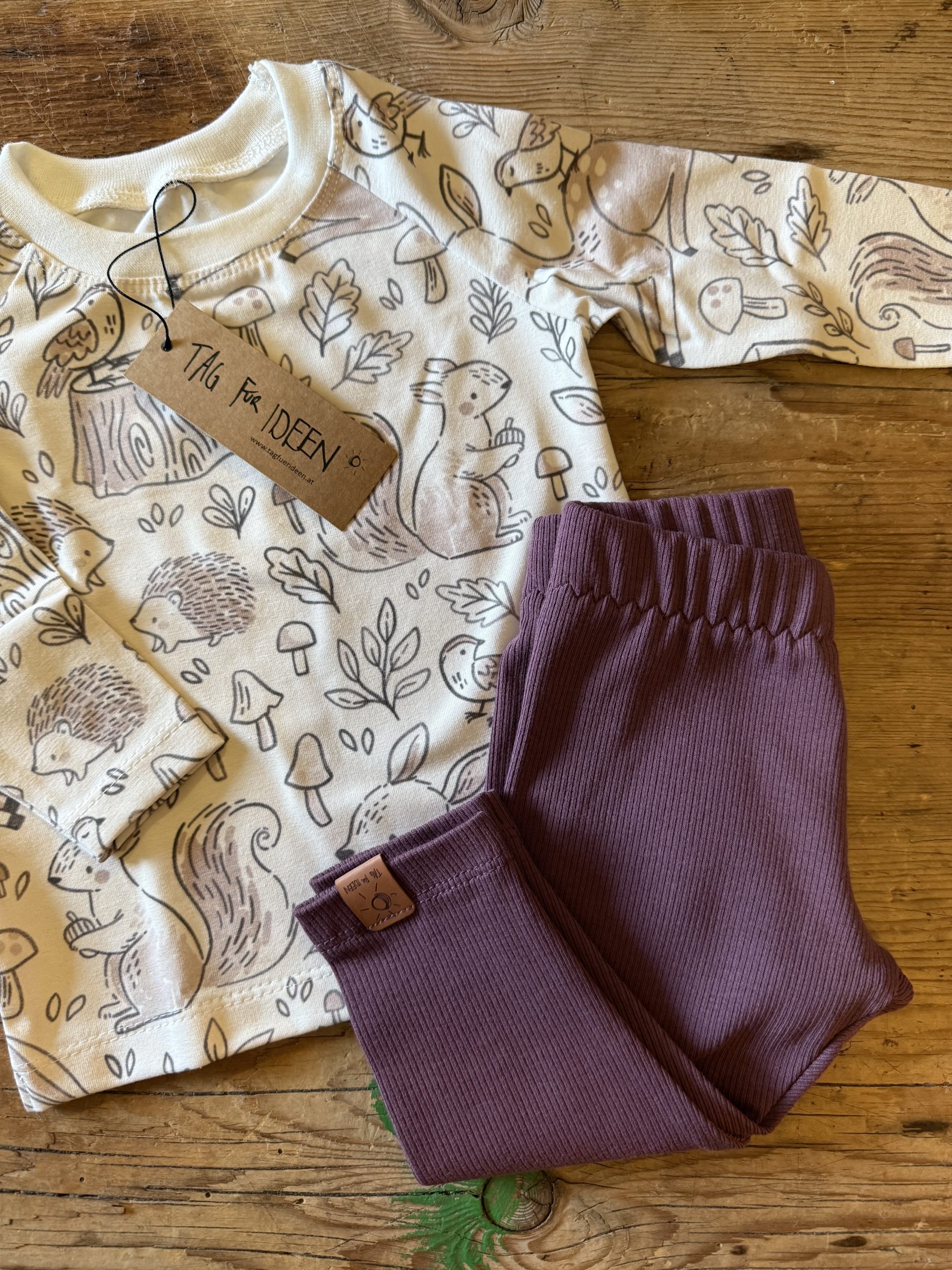 Rib-Leggings beere – Bild 4