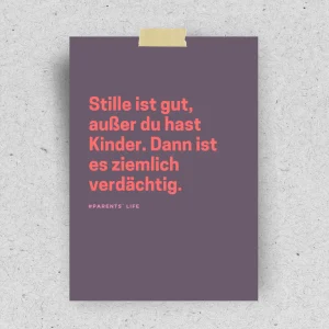 Postkarte "Stille ist verdächtig"