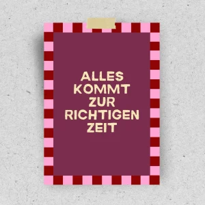 Postkarte "Alles kommt zur richtigen Zeit"
